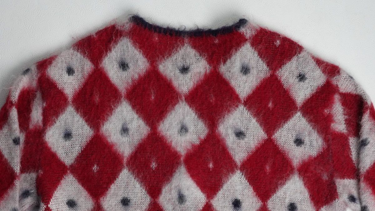 Needles Needles Navy & Red Diamond Cardigan Size L / US 10 / IT 46 - 7 Thumbnail