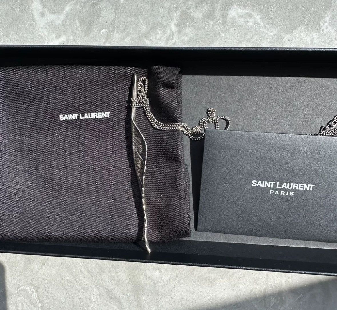 Saint Laurent Paris saint laurent Old Feather Necklace-2505 Size ONE SIZE - 1 Thumbnail