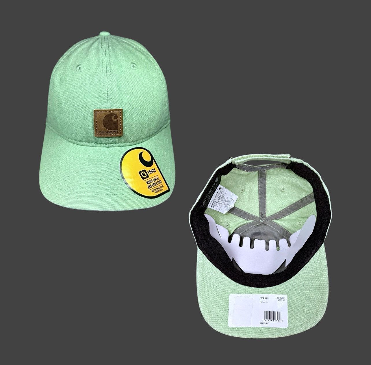 Carhartt Carhartt Men’s Force Light Green Baseball Hat Sz OS Size ONE SIZE - 8 Thumbnail