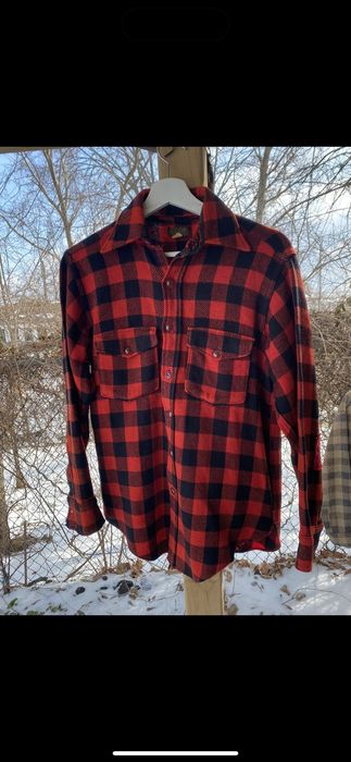 Vintage Vintage 50s 60s LL Bean Button Up Wool Plaid Check Shirt