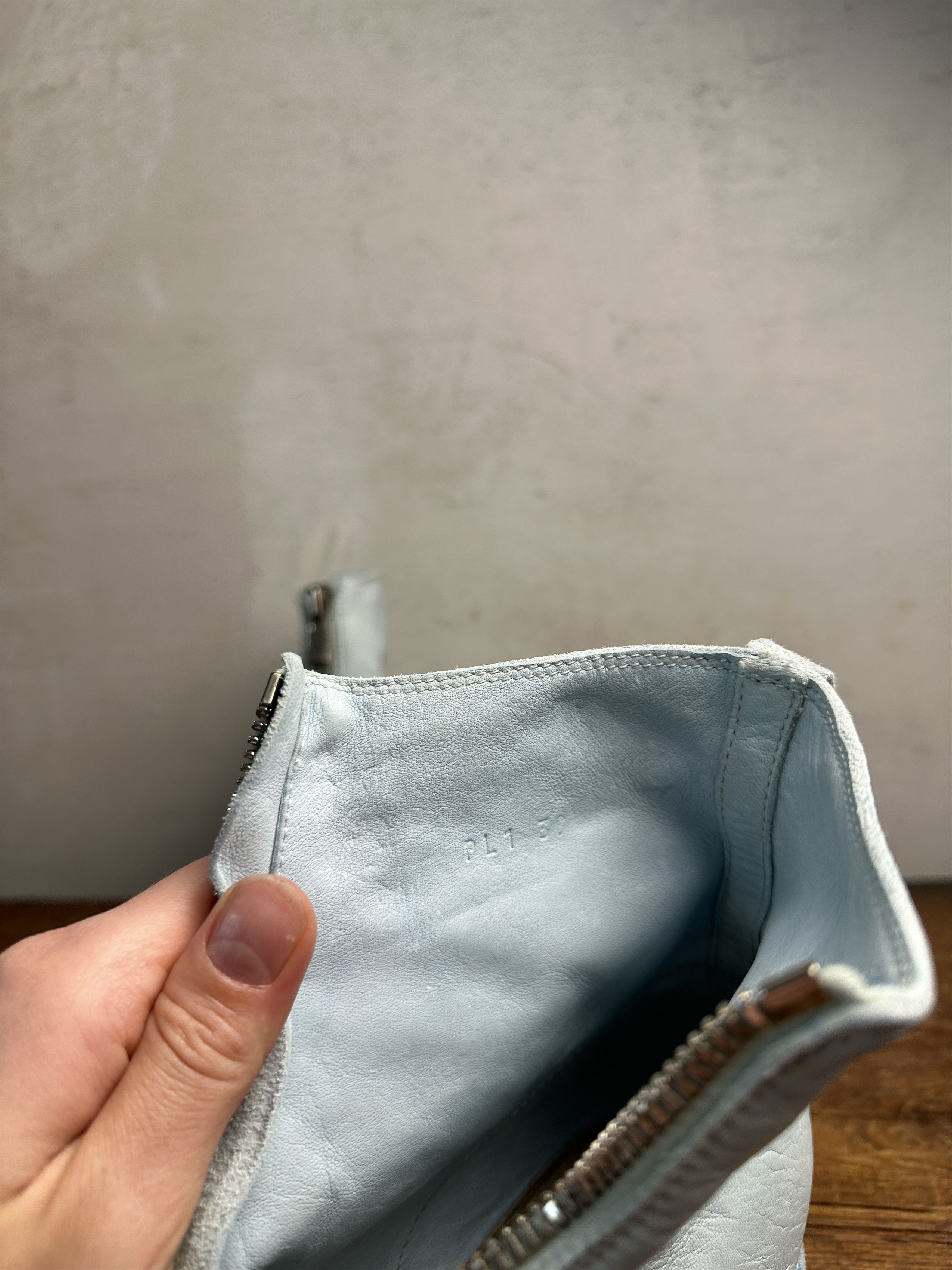 Guidi Guidi PL1 Front Zip Light Blue Leather Boots Size US 9 / IT 39 - 12 Thumbnail