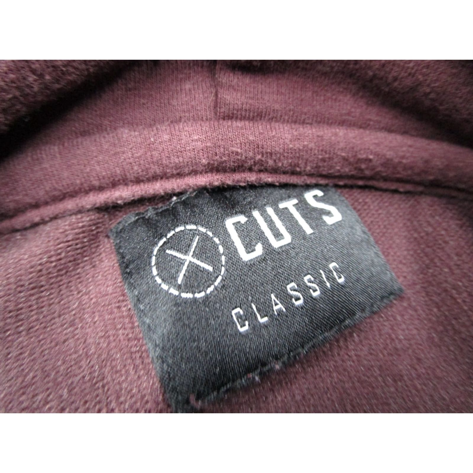 Cuts Cuts Mens Red Hoodie Pullover Knit Sweatshirt Zipless Drawstring Pockets All Seasons Gym Training Cross Training Nylon Fleece Logo Size US M / EU 48-50 / 2 - 3 Thumbnail