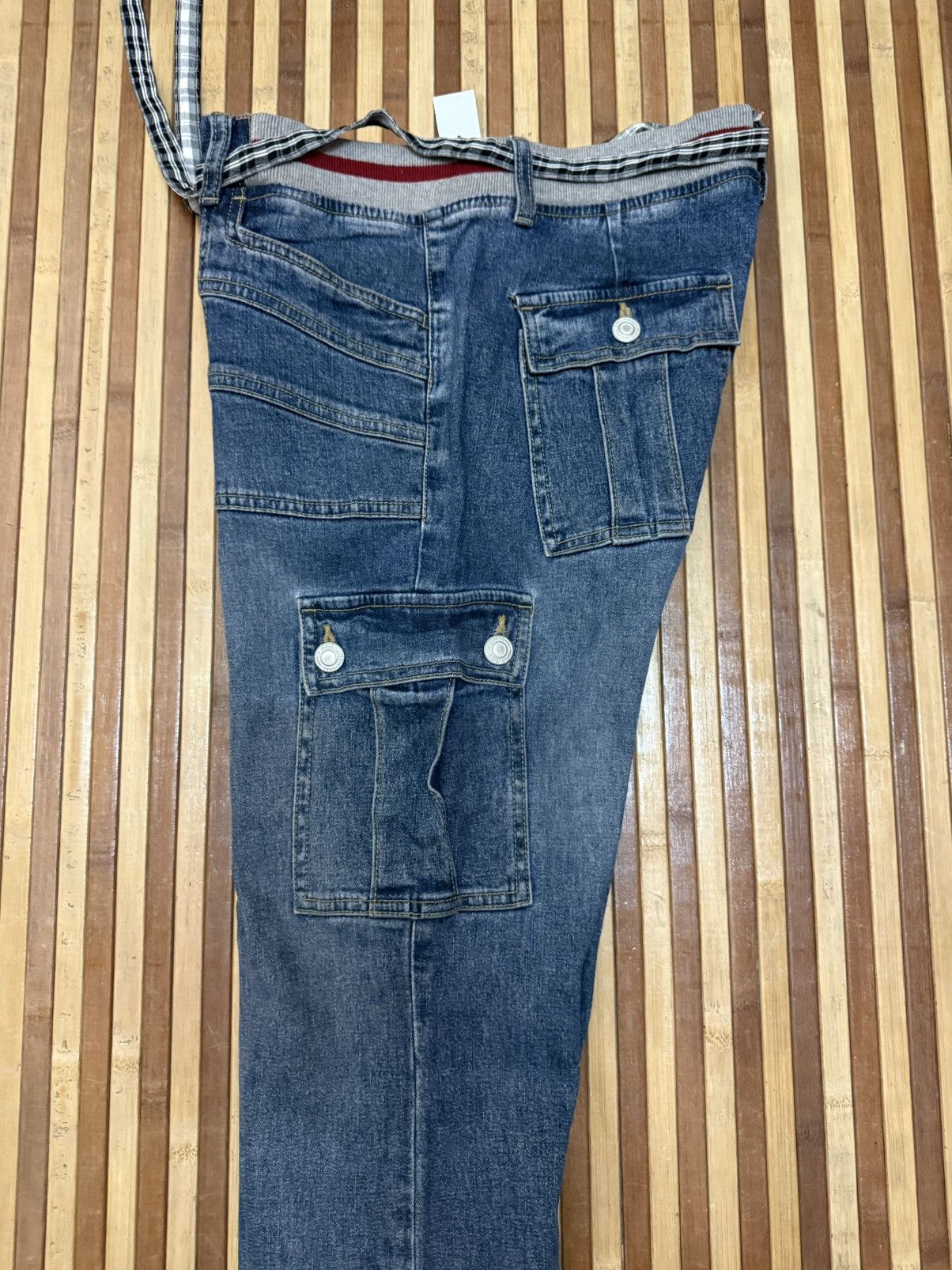 Japanese Brand Vintage Oririn Denim Cargo Pants Big Pockets / Streetwear Size US 30 / EU 46 - 11 Thumbnail