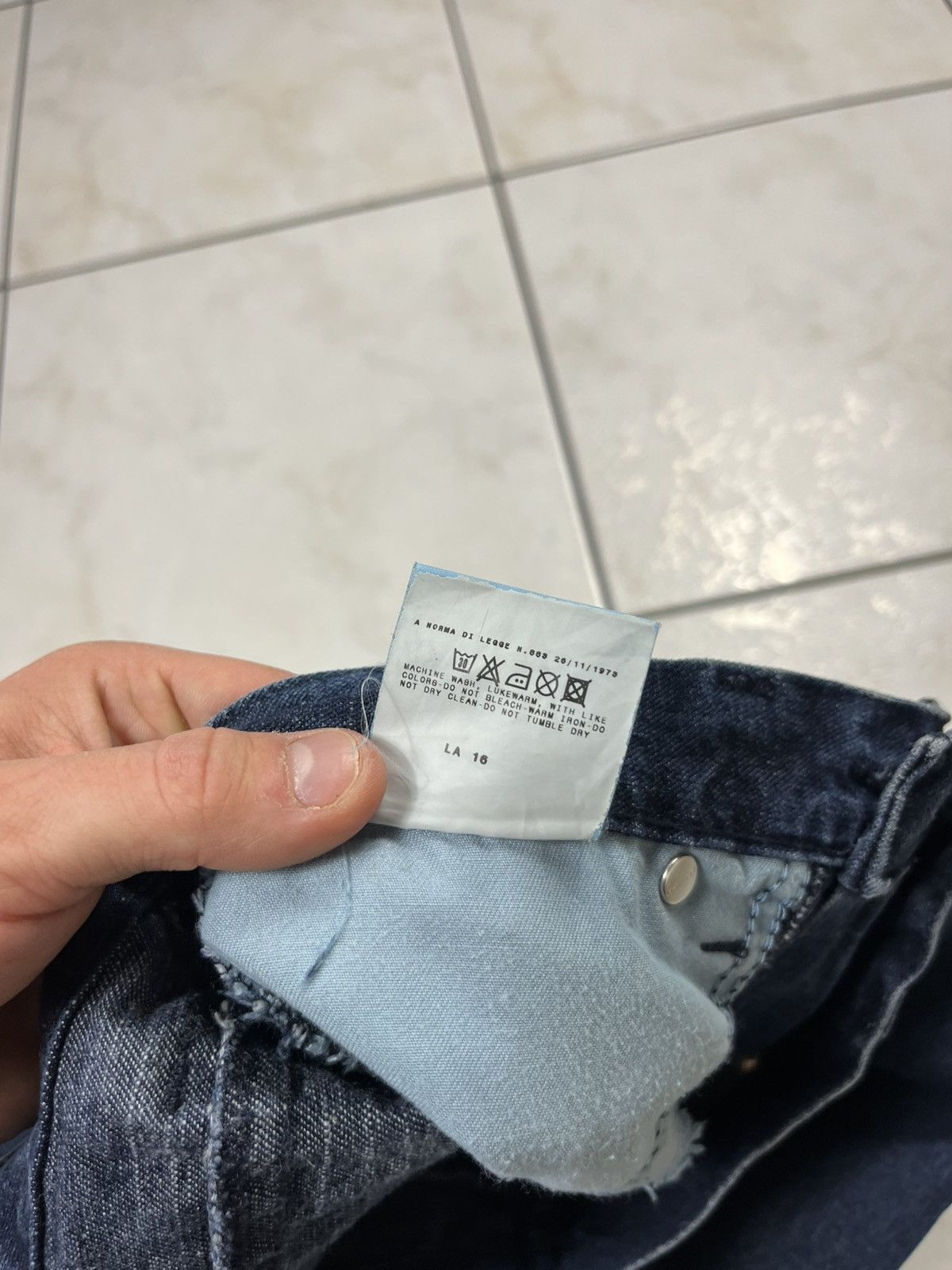Versace × Versace Jeans Couture × Vintage Vintage Versace Jeans Couture denim pants shiny soaked dip Size 30" / US 8 / IT 44 - 23 Thumbnail
