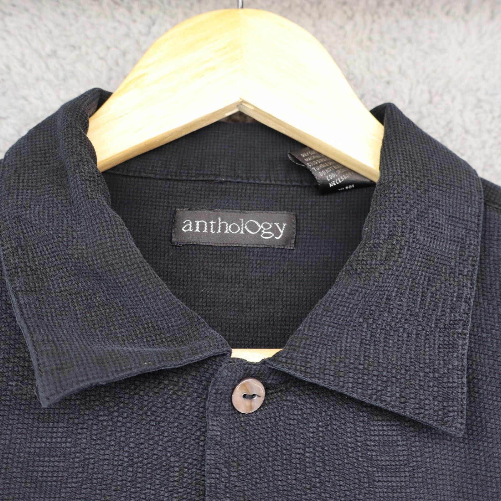 Other Anthology 100% Silk Button Down Shirt Large Black Hawaiian Size US L / EU 52-54 / 3 - 2 Thumbnail