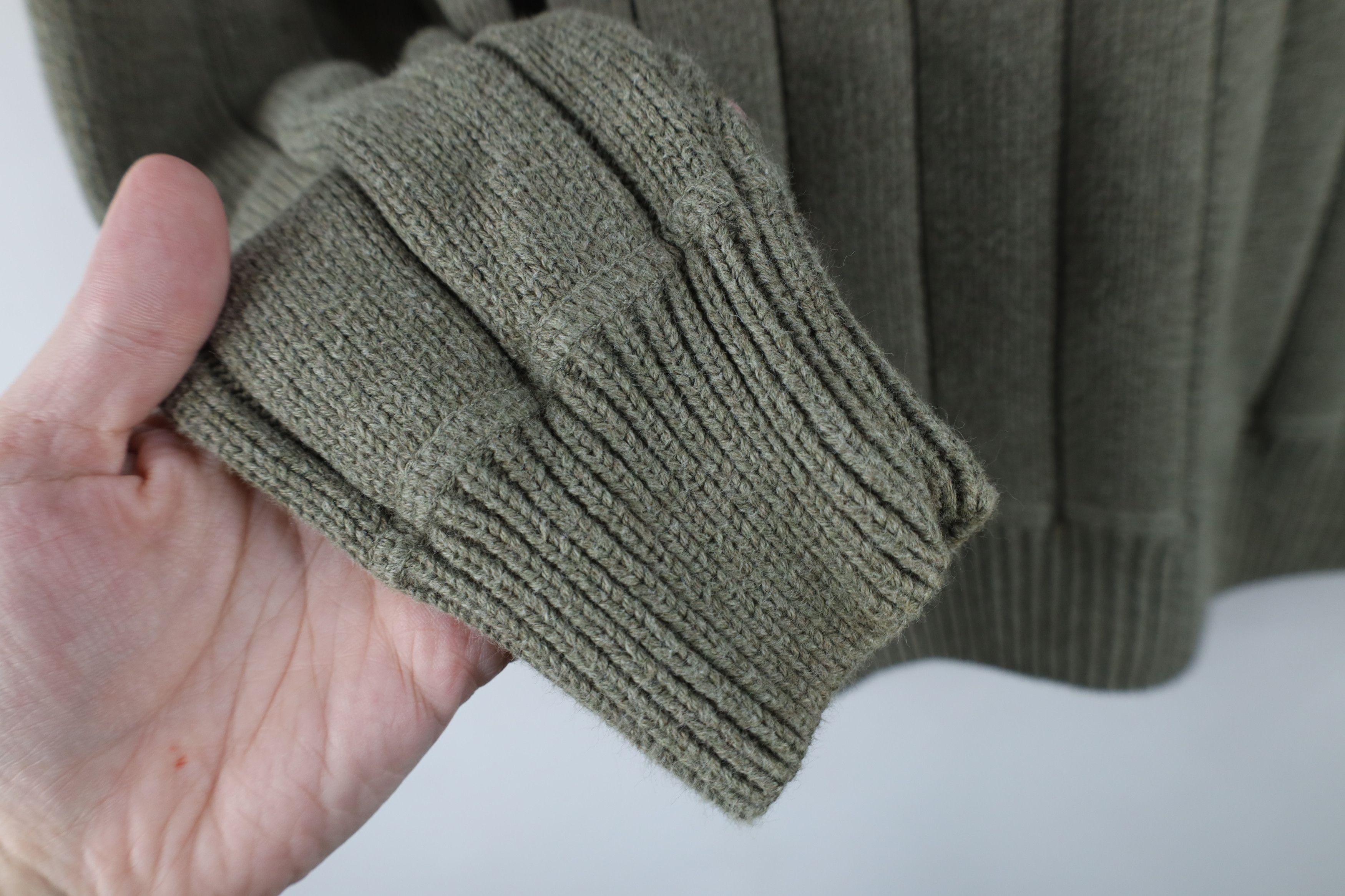 Vintage Vintage 90s Streetwear Chunky Ribbed Knit Sweater Green Size US M / EU 48-50 / 2 - 6 Thumbnail