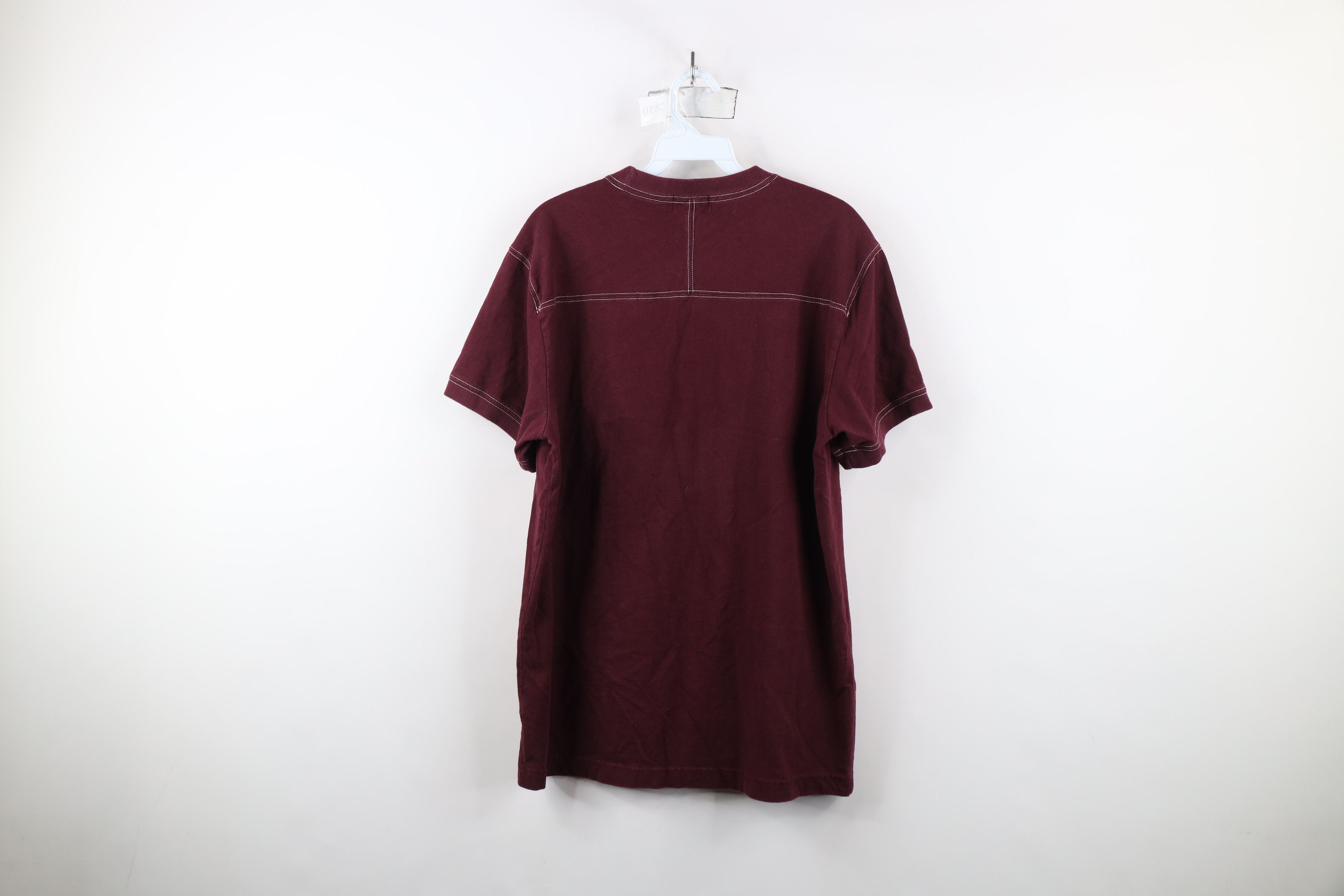 Ralph Lauren × Vintage Vintage 90s Y2K Ralph Lauren spell Surfing T-Shirt Burgundy Size US L / EU 52-54 / 3 - 11 Thumbnail