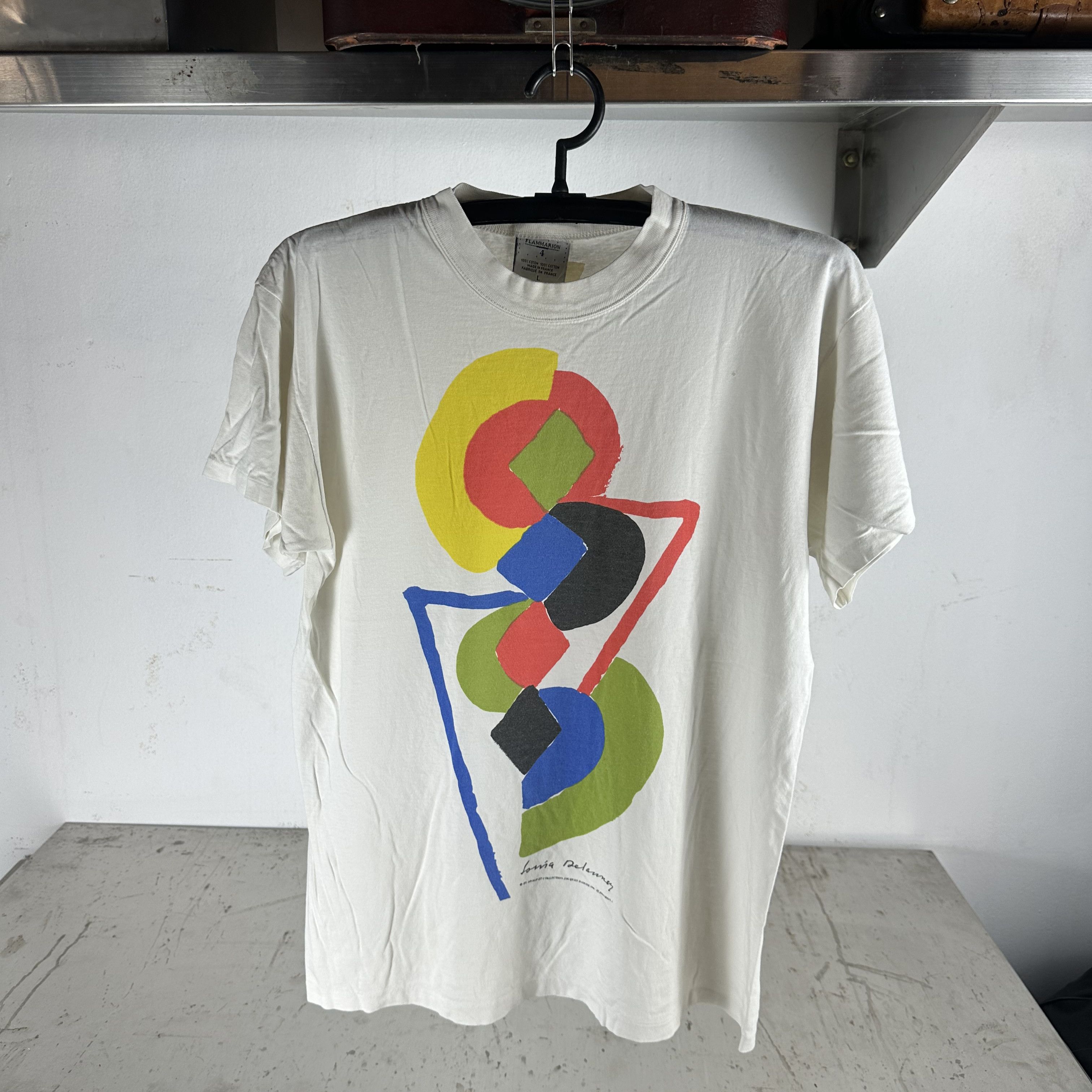 Vintage ​Vintage 1990 Sonia Delaunay Abstract Artwork T-shirt Size US M / EU 48-50 / 2 - 1 Thumbnail