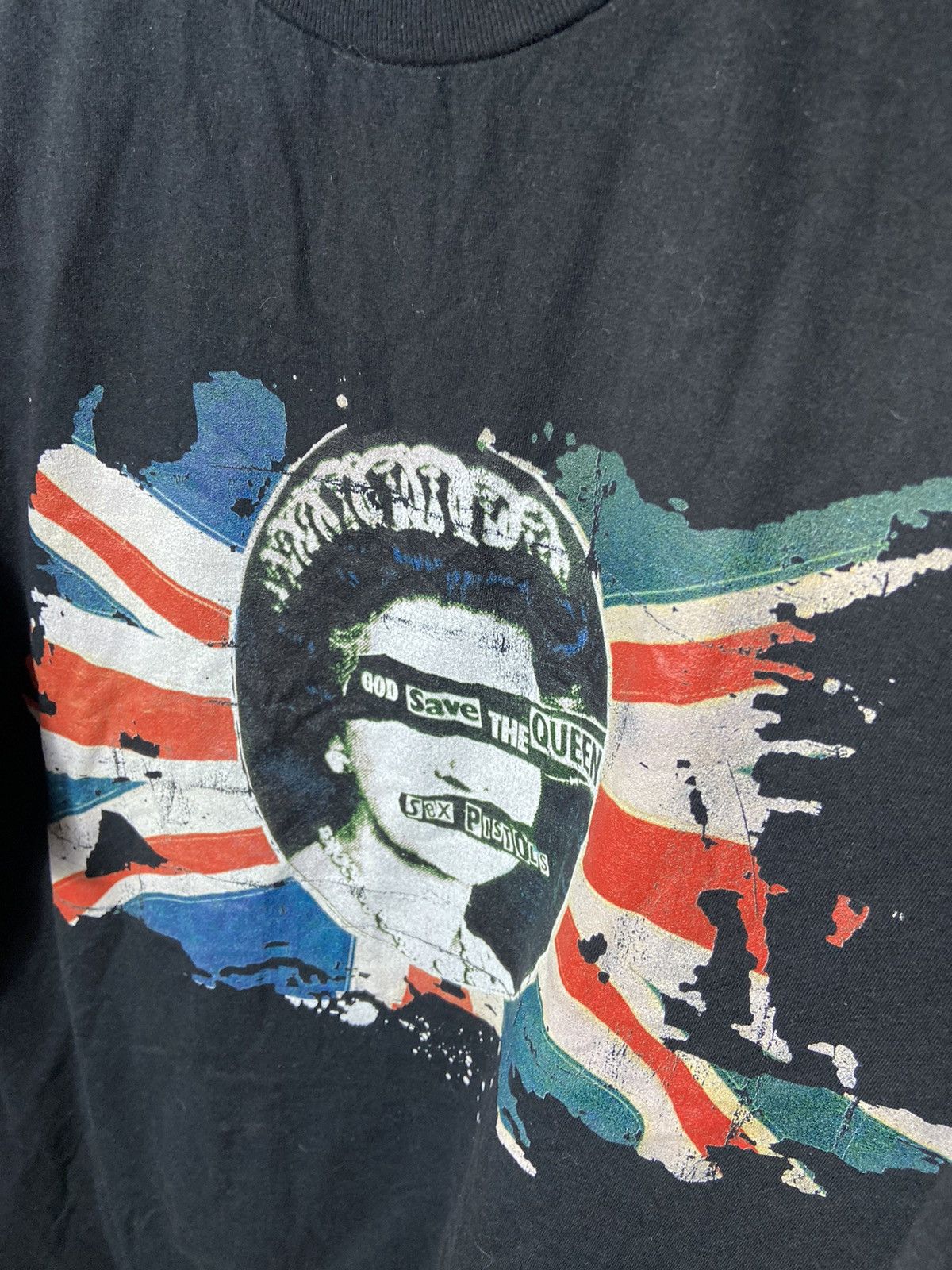 Band Tees × Vintage SEX PISTOLS GOD SAFE THE QUEEN ROCK BAND TOUR VINTAGE SHIRT Size US XL / EU 56 / 4 - 2 Thumbnail