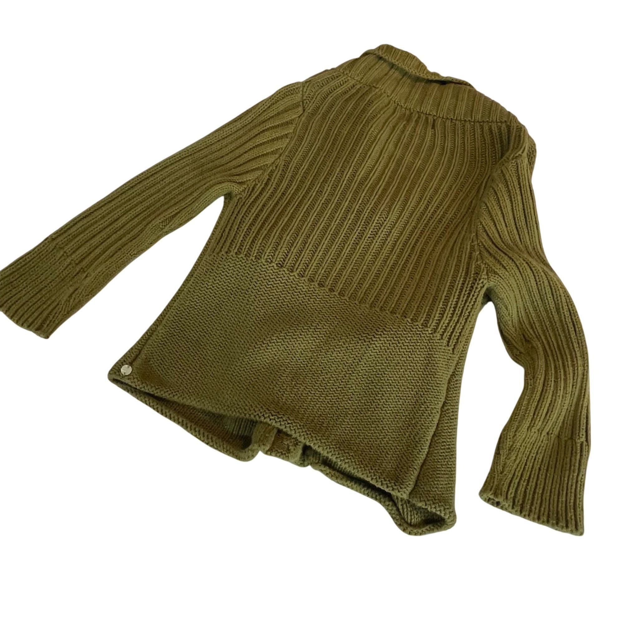 Other Pure Olive Green Knit Cardigan Sweater S/m Handknit Ribbed S Size S / US 4 / IT 40 - 7 Thumbnail