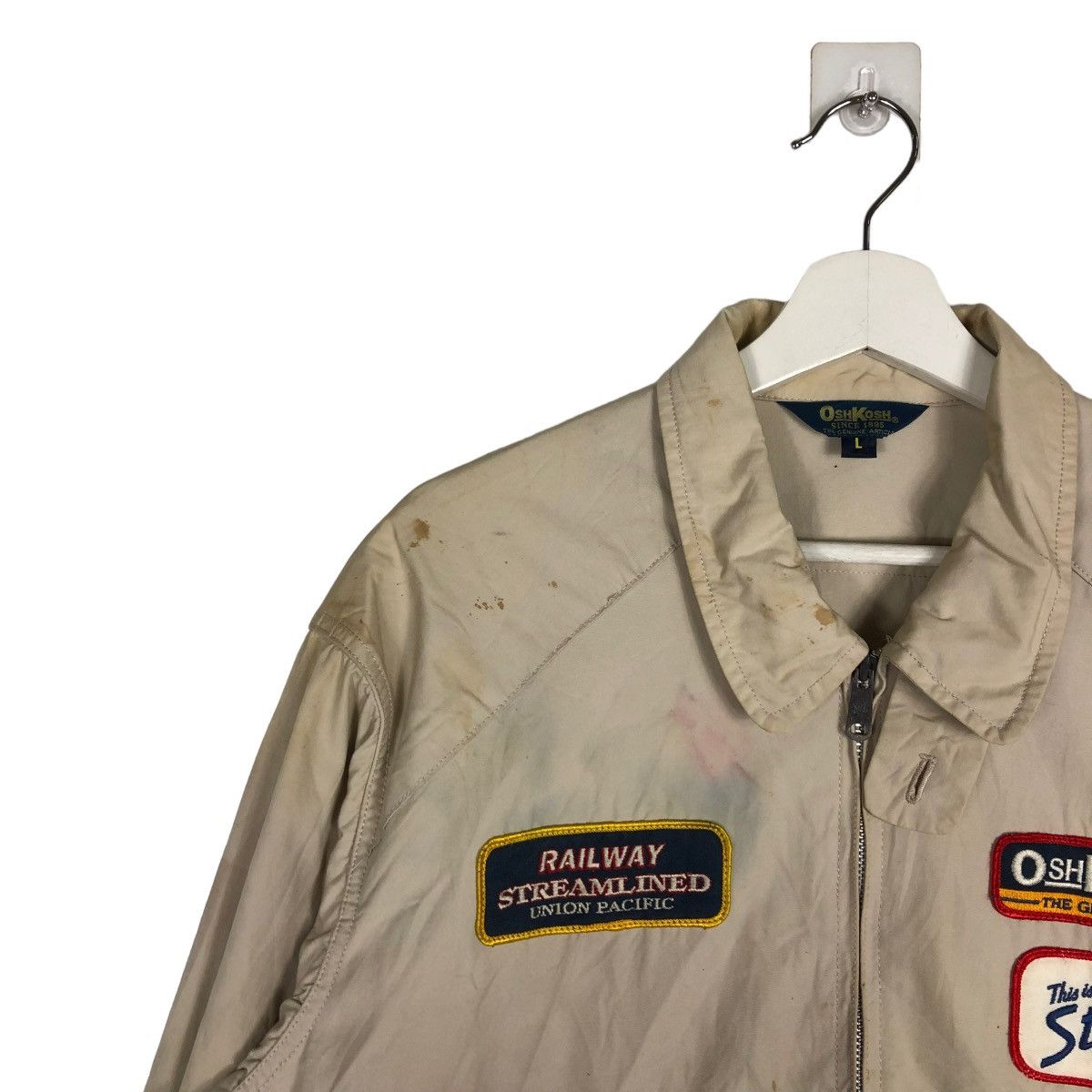 Oshkosh × Vintage 🔥 VINTAGE OSHKOSH CLASSIC PATCHES WORK JACKET Size US L / EU 52-54 / 3 - 7 Thumbnail