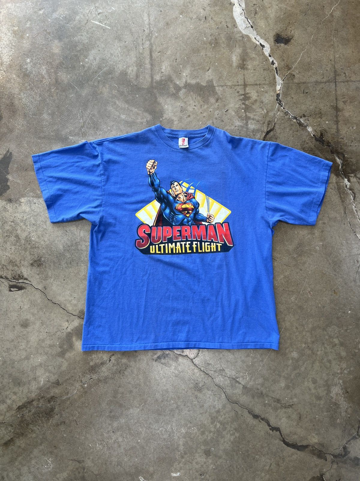 DC Comics × Vintage Vintage Superman Ultimate Flight Six Flags Single Stitch 2XL Size US XXL / EU 58 / 5 - 2 Thumbnail