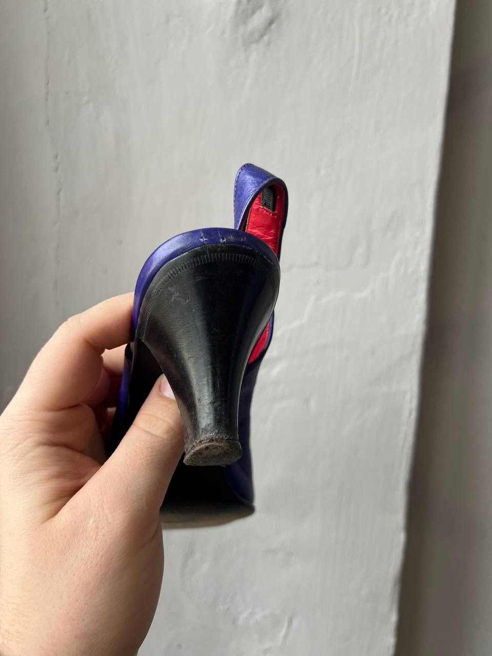 Celine 80’S CELINE ITALY ESCARPINS BLUE LEATHER HEELS CLASSIC SZ 39 Size US 9 / IT 39 - 19 Thumbnail