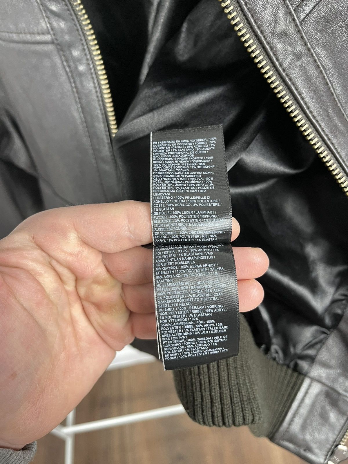 Superdry Superdry Studios Lamb Leather Bomber Jacket Rib Biker EU42 Size M / US 6-8 / IT 42-44 - 10 Thumbnail