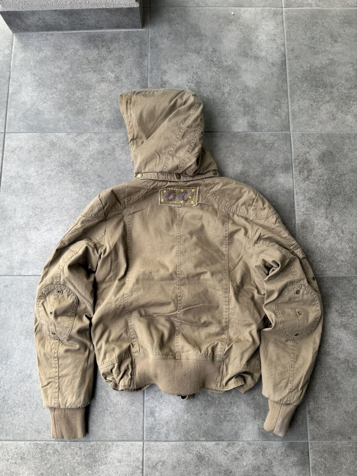 If Six Was Nine Vintage Y2K Beige Bomber Jacket Hooded Avantgarde Japan Y2K Size L / US 10 / IT 46 - 7 Thumbnail