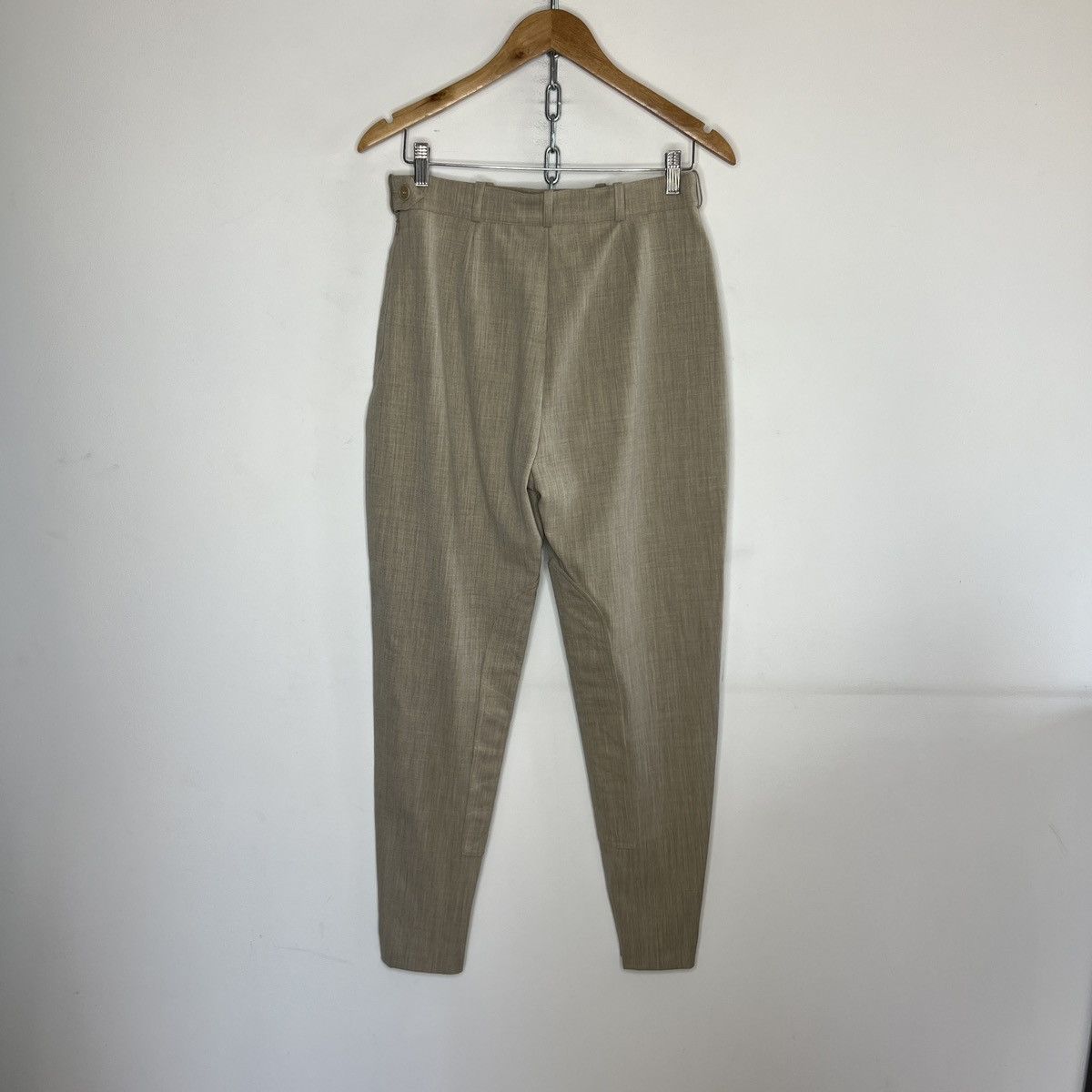 Hermes VINTAGE HERMES WOOL BEIGE HORSE RIDING 2000s PANTS TROUSERS Size 28" / US 6 / IT 42 - 2 Thumbnail