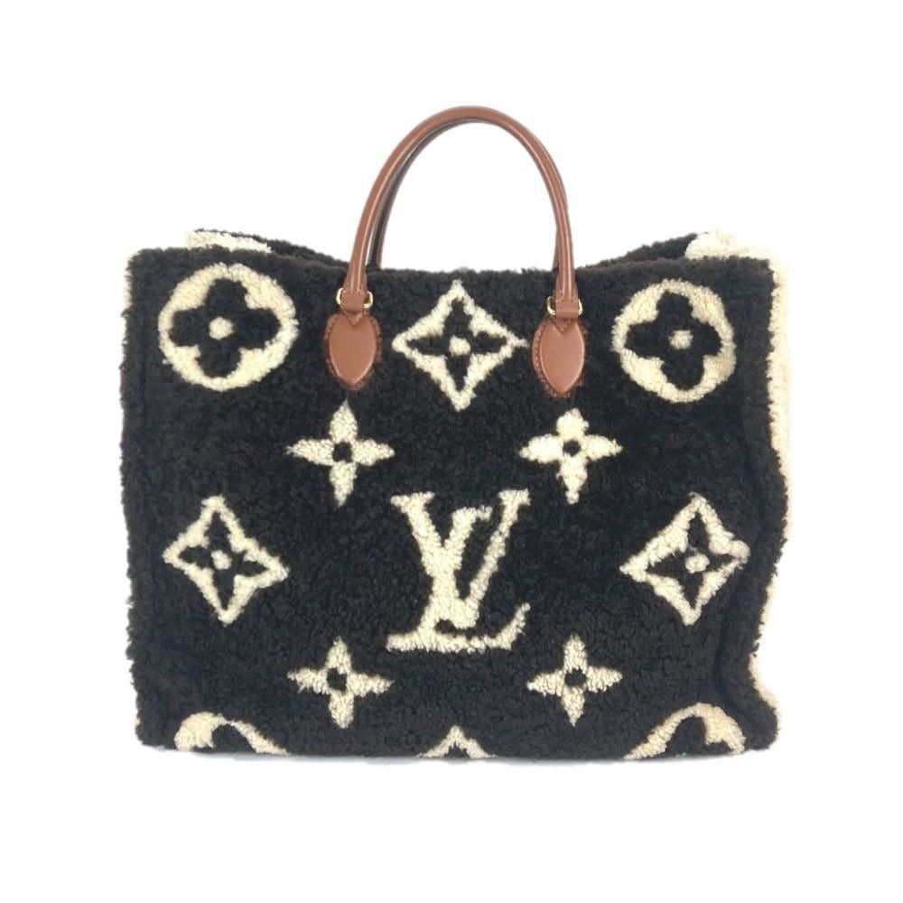 Louis Vuitton Louis Vuitton M55420 Monogram Teddy On The Go Gm Tote Bag 2 Way Briefcase Fur Shoulder Leather Women Brown Size ONE SIZE - 1 Thumbnail