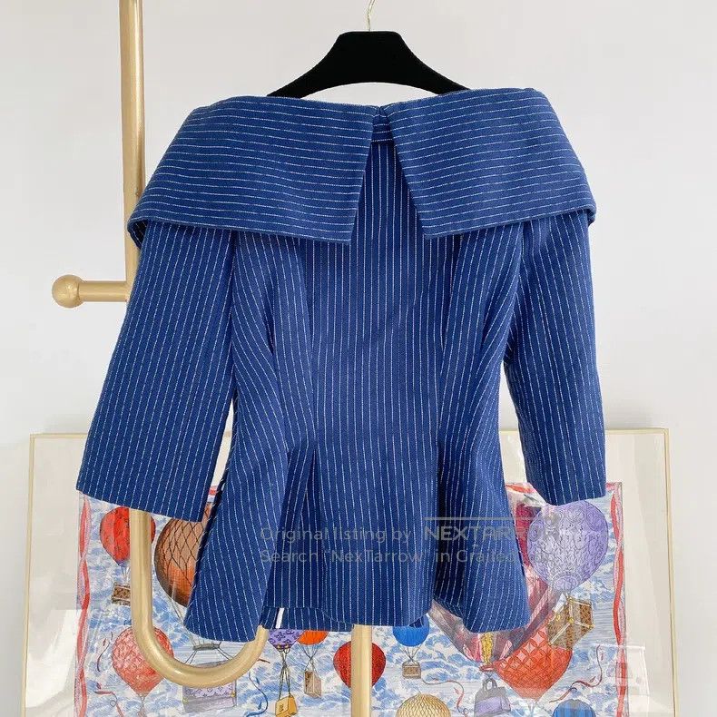 Fendi Fendi Blue striped jacket Size S / US 4 / IT 40 - 2 Thumbnail