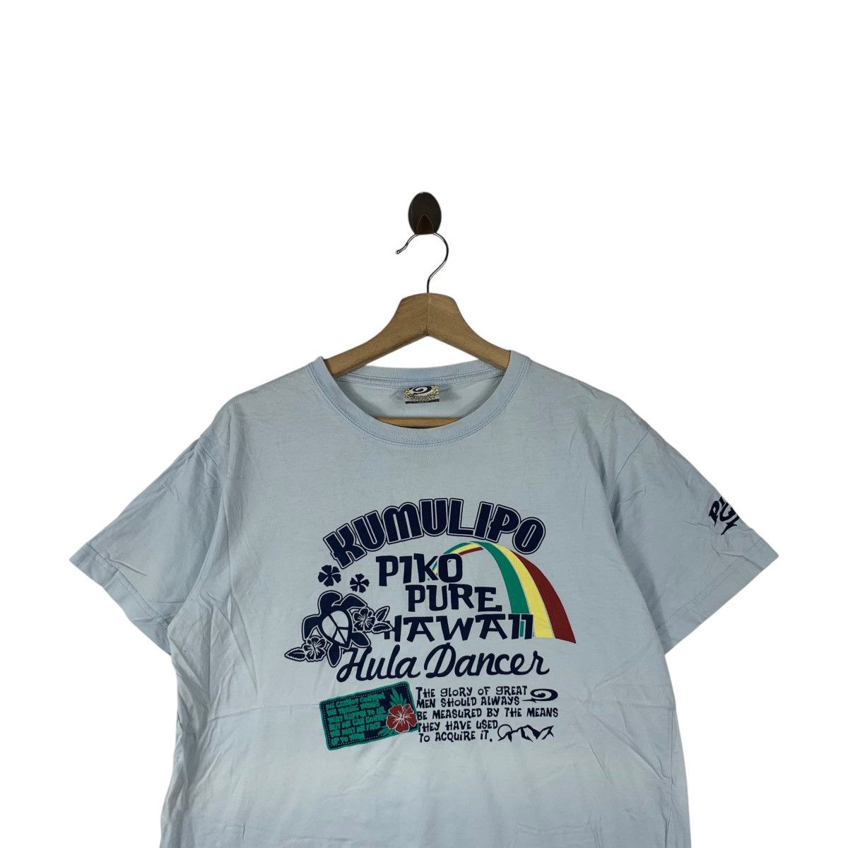 Vintage Vintage PIKO HAWAII KUMULIPO Hula Dancer Sun Faded Tee Shirt Size US L / EU 52-54 / 3 - 2 Thumbnail