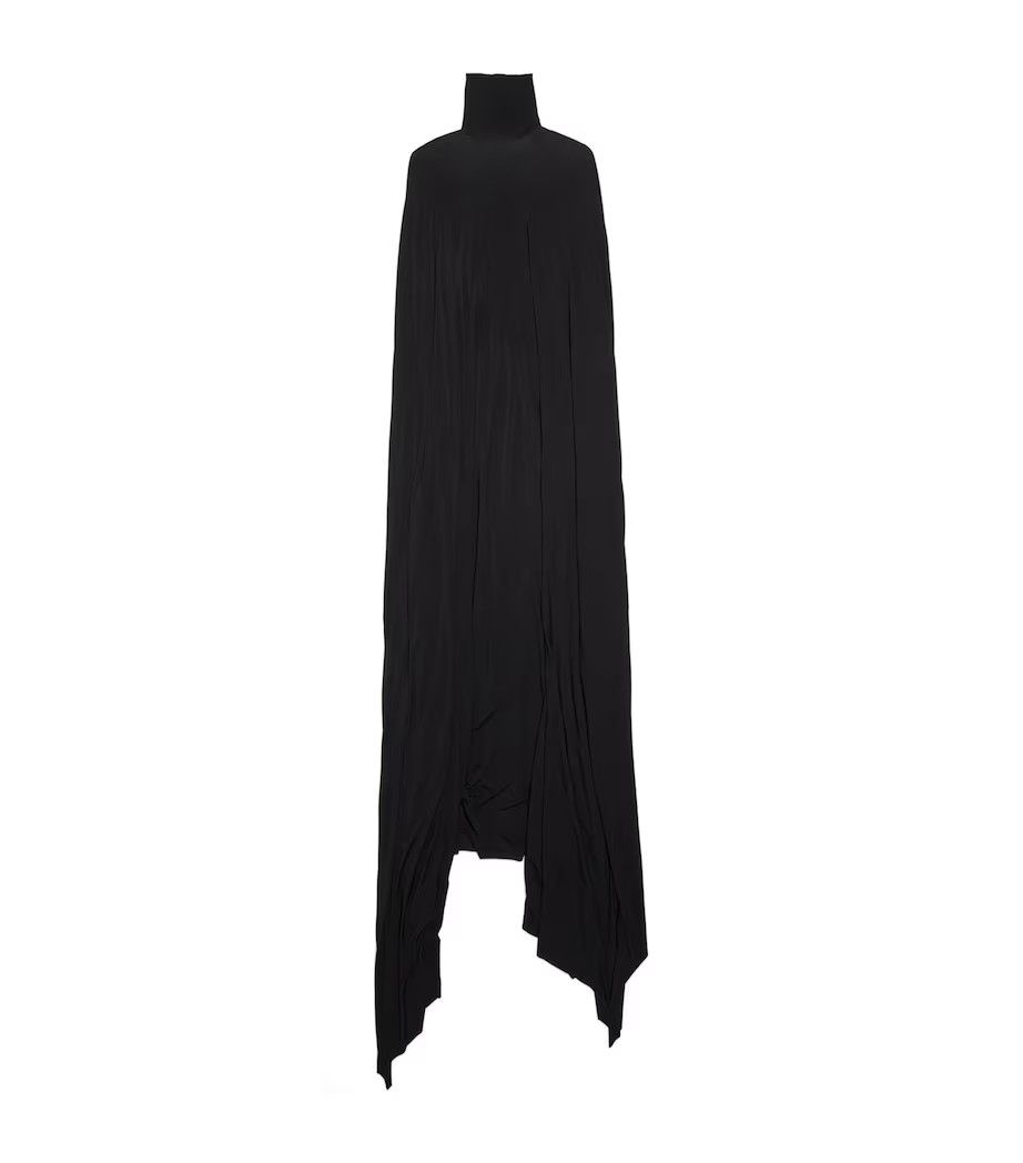 Balenciaga o1in1g0326 Long Semi Fitted Dress in Black Size S / US 4 / IT 40 - 3 Thumbnail