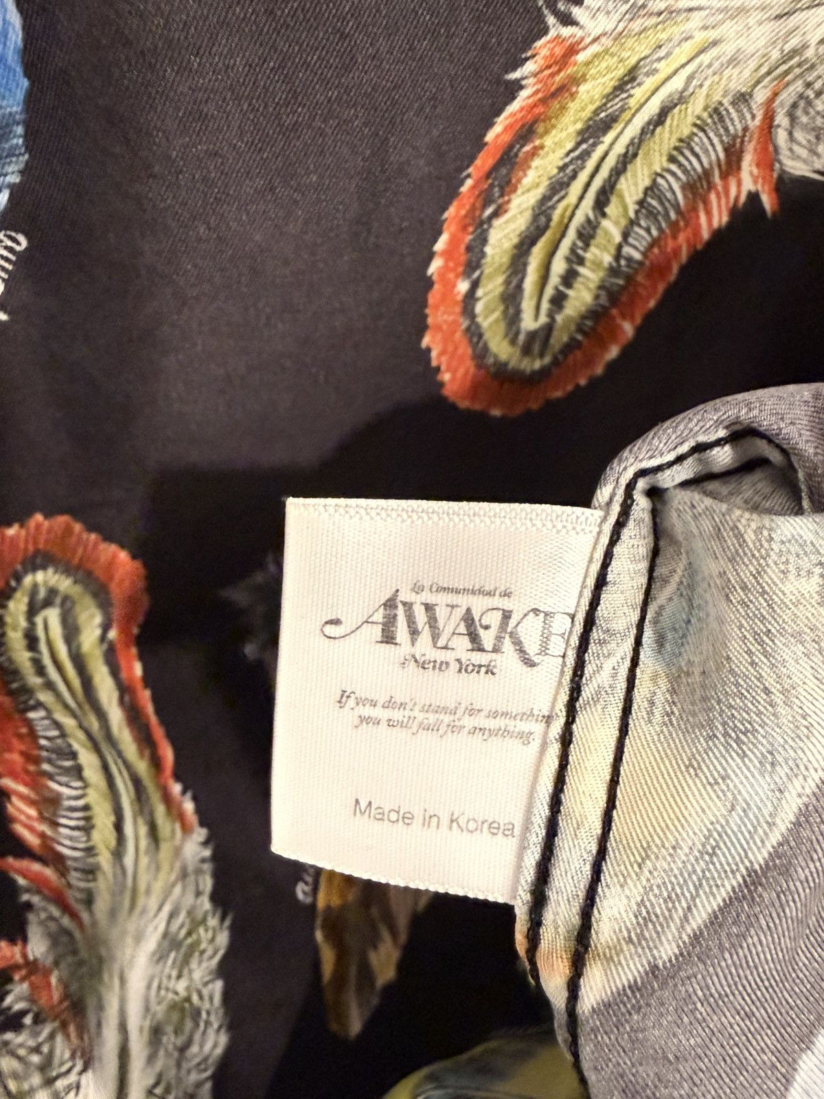 Awake NY Awake NY Feathers Silk Camp Collar Shirt Black L Size US L / EU 52-54 / 3 - 5 Thumbnail