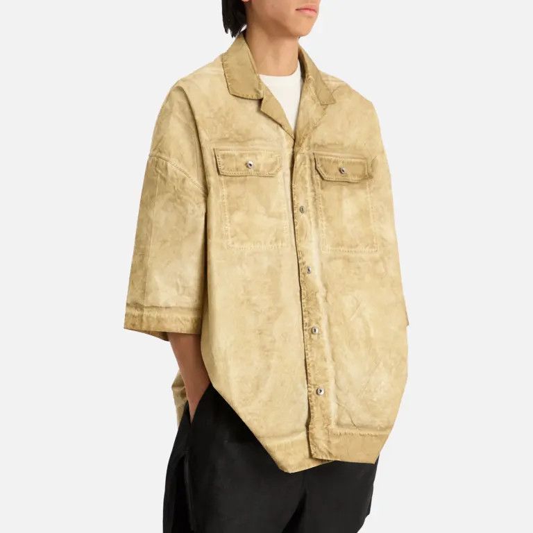 Rick Owens Drkshdw o1s1v1r1oon0825 Magnum Tommy Shirt in Beige/Parchment Size US XS / EU 42 / 0 - 1 Thumbnail