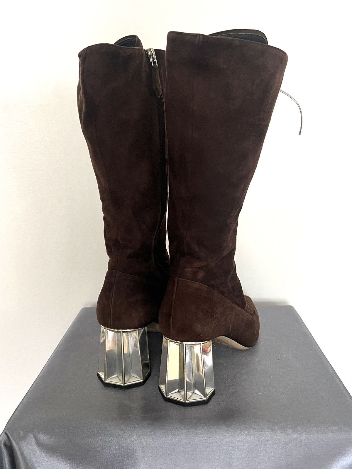 Miu Miu Brown Suede Miu Miu Boots – Size 39 – Good Condition Size US 8 / IT 38 - 6 Thumbnail