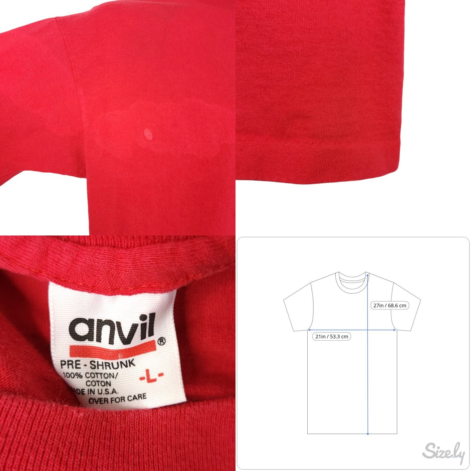 Anvil VINTAGE Taz Looney Tunes Christmas T Shirt Mens Large Red 90s Made In USA Size US L / EU 52-54 / 3 - 8 Thumbnail
