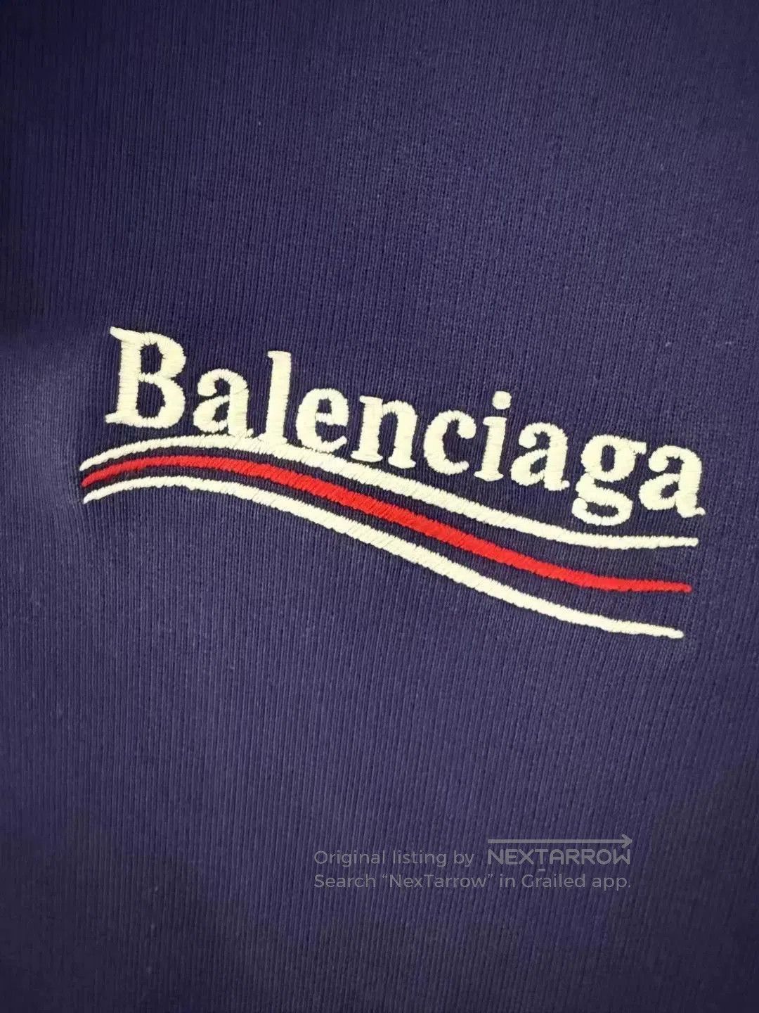 Balenciaga Balenciaga Blue Coke Embroidery Hoodie. Size US L / EU 52-54 / 3 - 3 Thumbnail