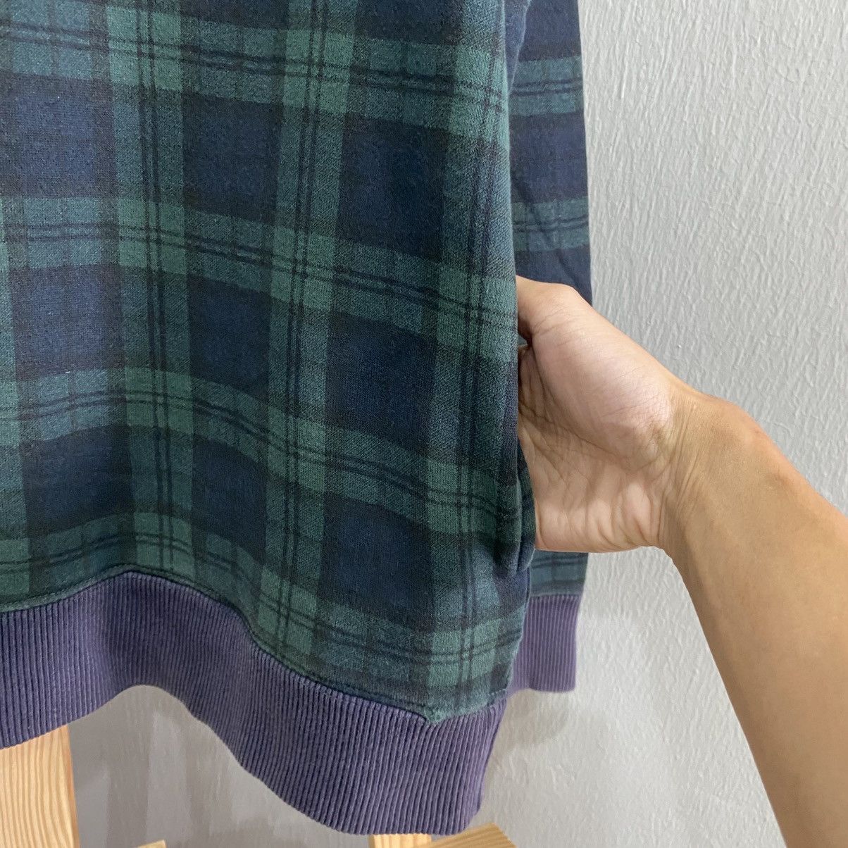 Polo Ralph Lauren VTG Polo Ralph Lauren Blackwatch Plaid Half-Zip Sweatshirt Size US M / EU 48-50 / 2 - 6 Thumbnail