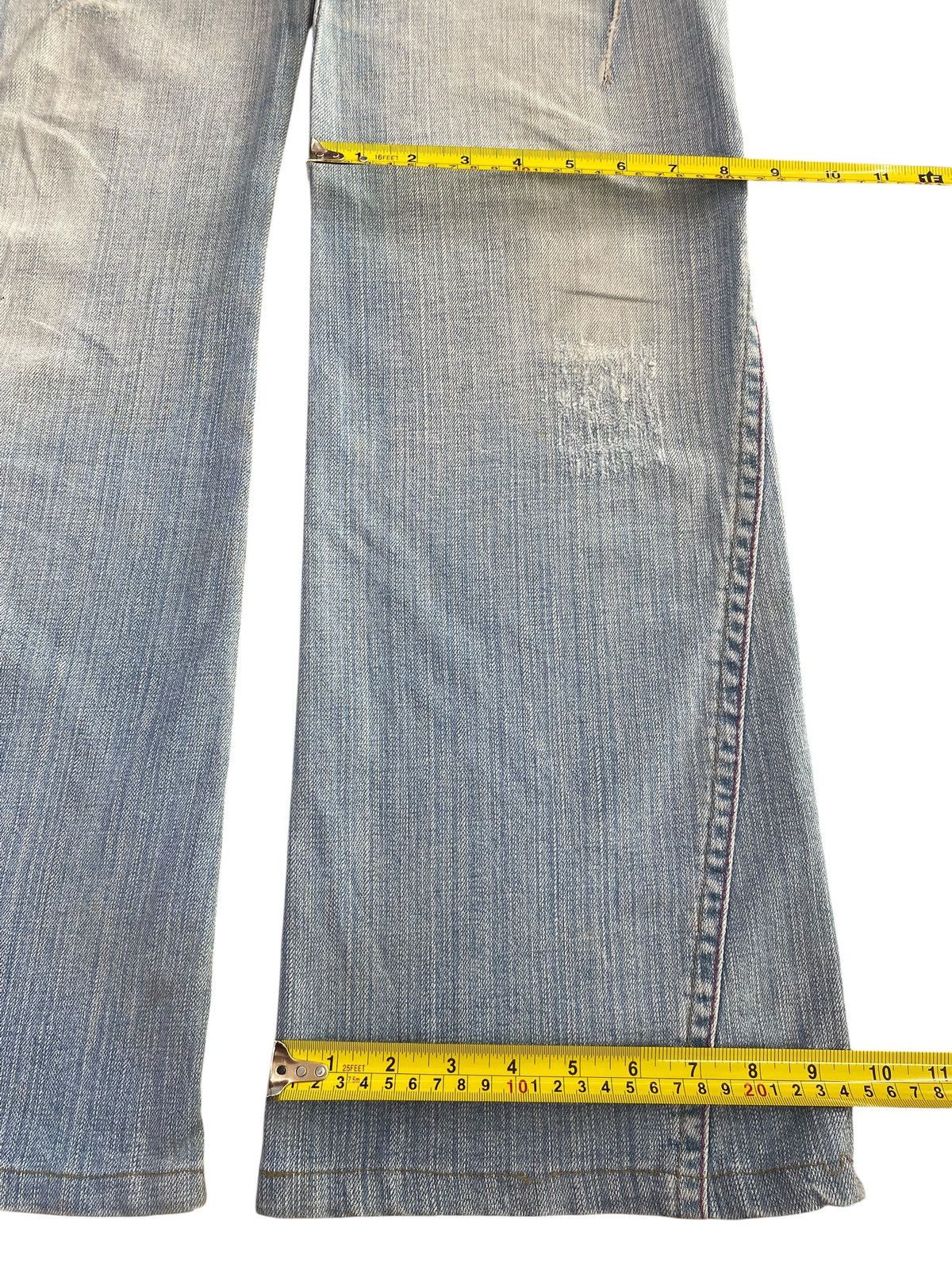 Japanese Brand Japanese Brand Light Faded Wash Style Flare Jeans Size US 30 / EU 46 - 7 Thumbnail