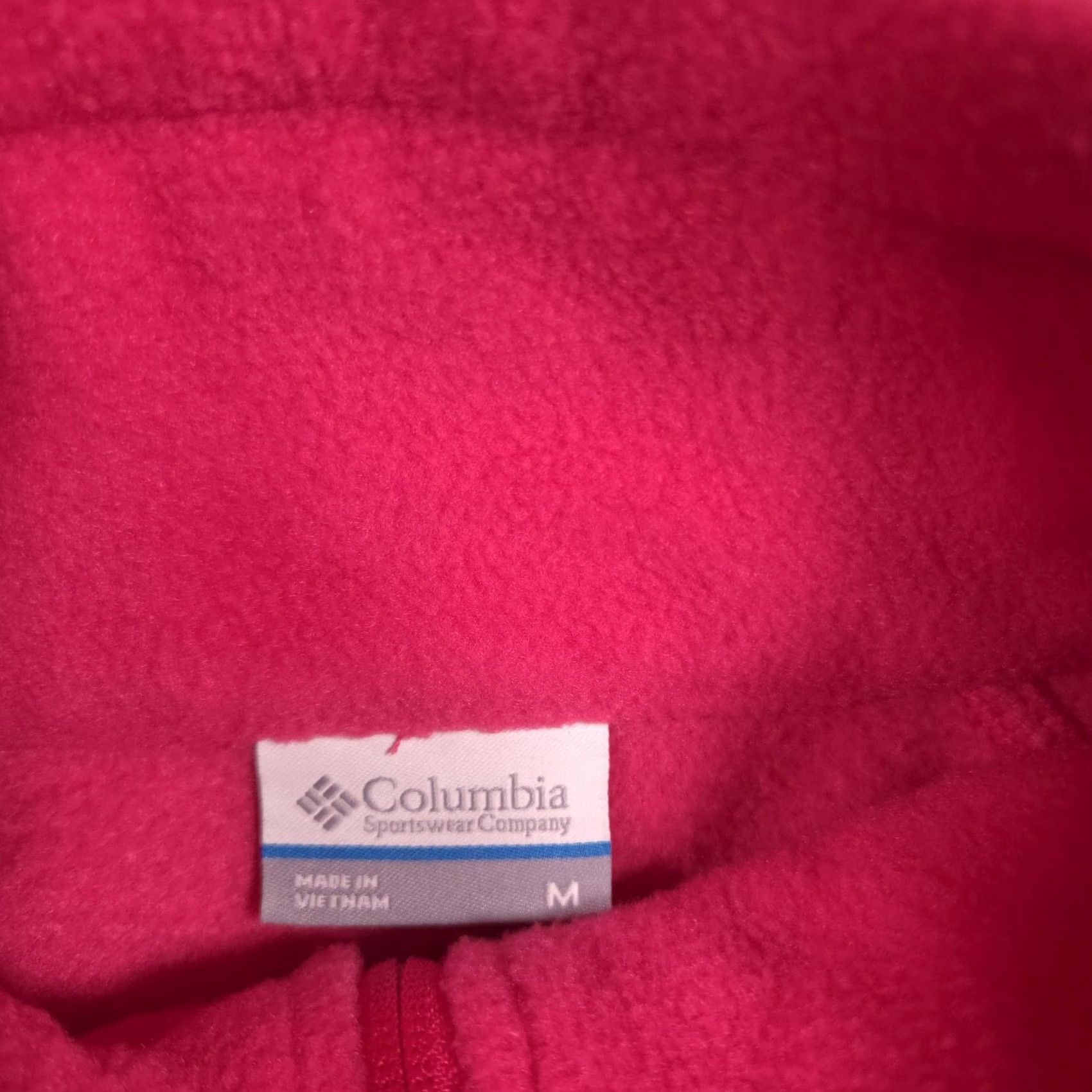 Layer 8 VINTAGE? No — Columbia Fleece Jacket Womens Medium Pink Full Zip Lightweight Outdoor Layer Size M / US 6-8 / IT 42-44 - 7 Thumbnail