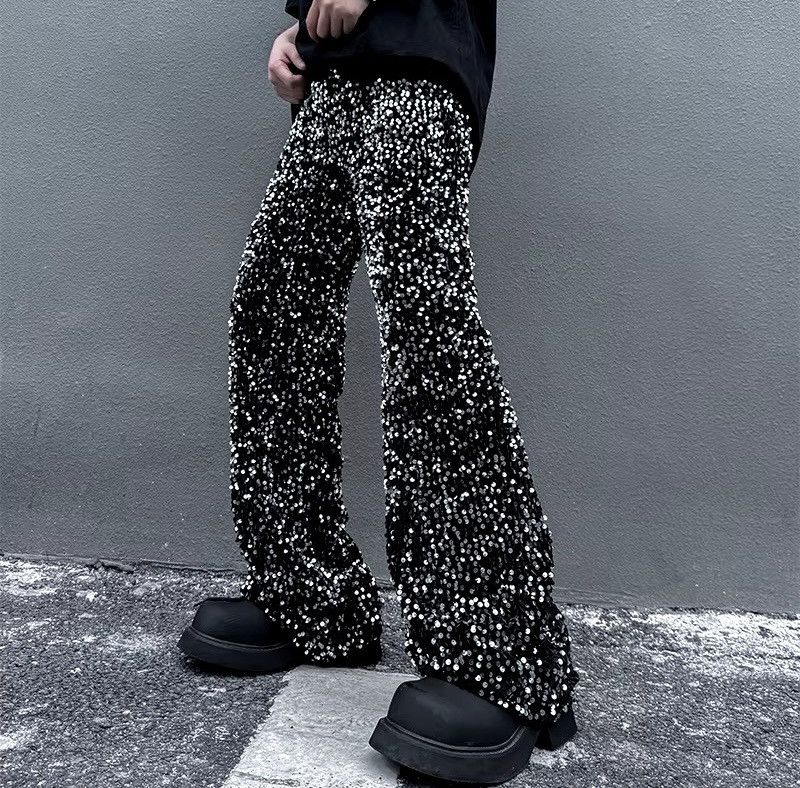 Other Wide Leg Pant Sequin Niche Design Bling Night Size US 33 - 6 Thumbnail
