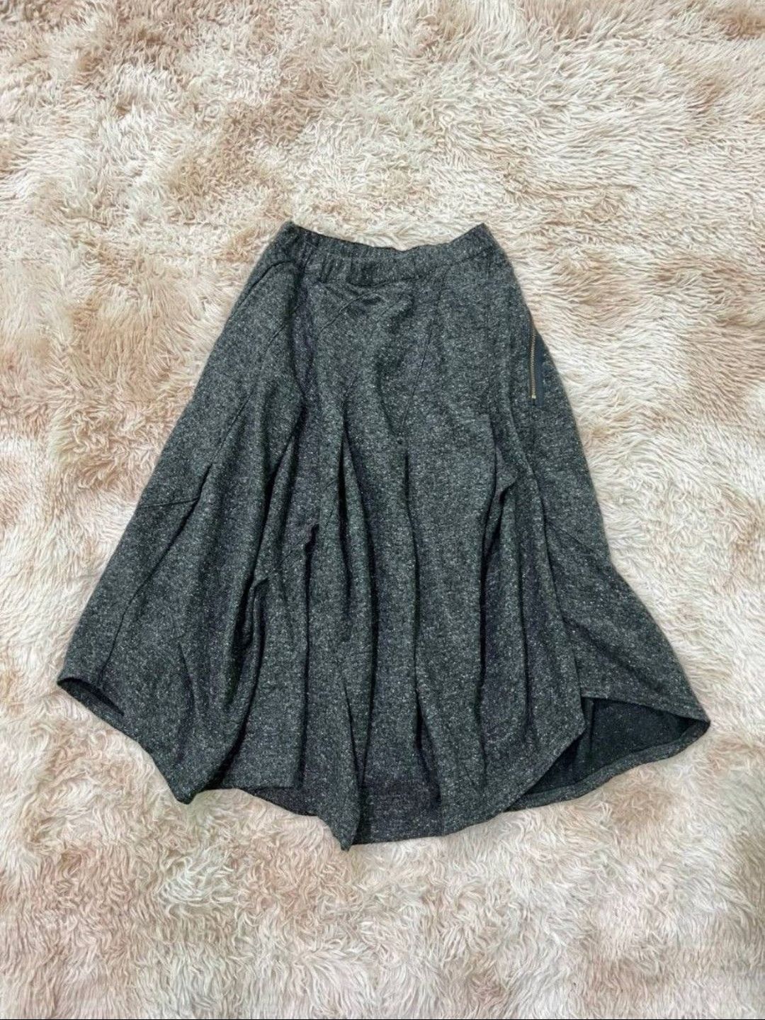 image of Issey Miyake x Mercibeaucoup Grey Midi Skirt, Women's (Size 24)