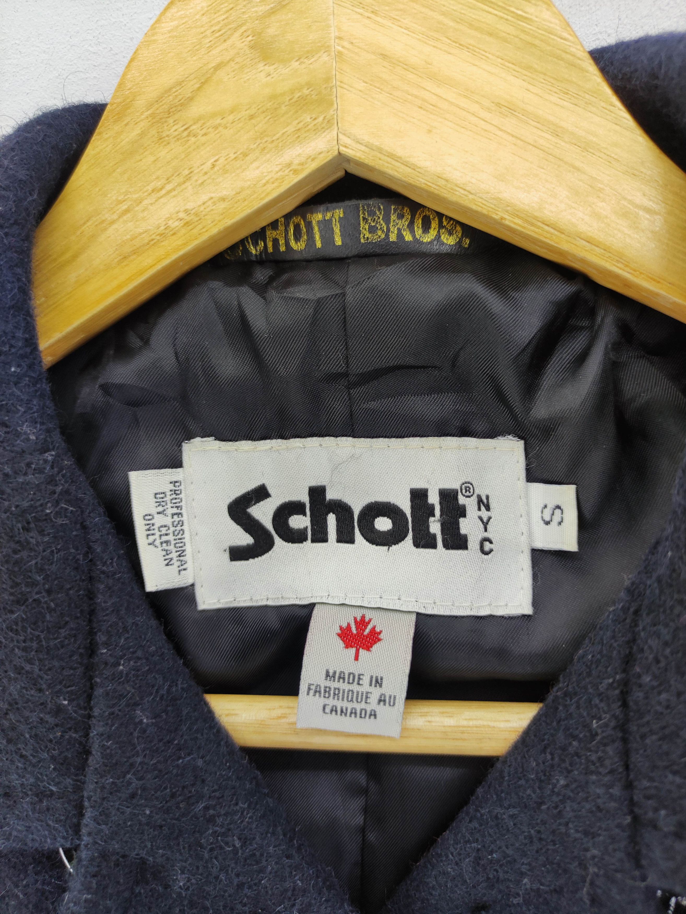Schott Vintage Schott Double Breasted Wool Coat Jacket Size XS / US 0-2 / IT 36-38 - 2 Thumbnail