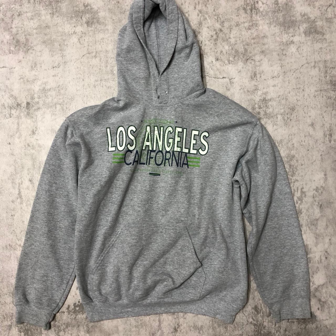 Gildan Grey and green Los Angeles hoodie #skater Size US M / EU 48-50 / 2 - 1 Thumbnail