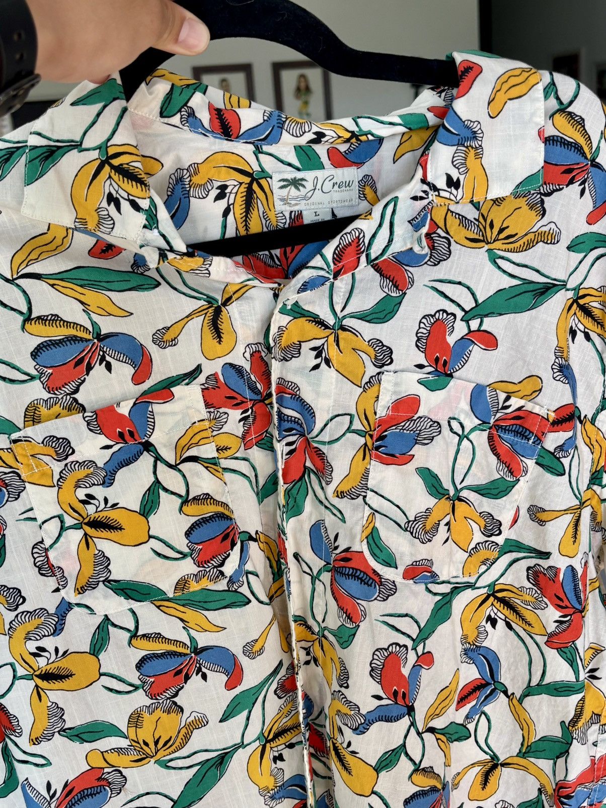 J.Crew J Crew Camp Collar Floral Shirt Size US L / EU 52-54 / 3 - 4 Thumbnail