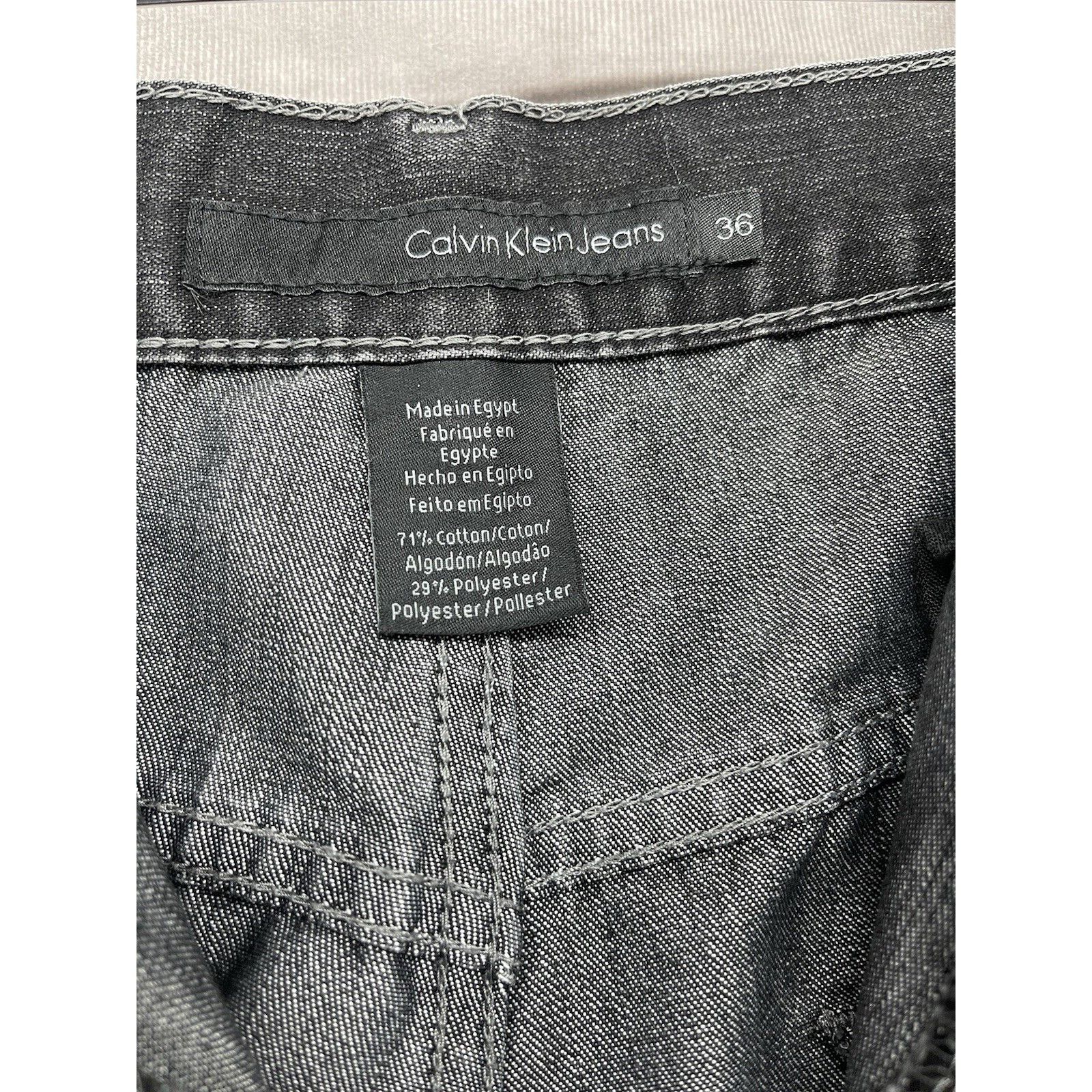 Calvin Klein VTG Y2K Black CALVIN KLEIN Straight Leg Jeans 36 X 32 Jnco S Size US 36 / EU 52 - 7 Thumbnail