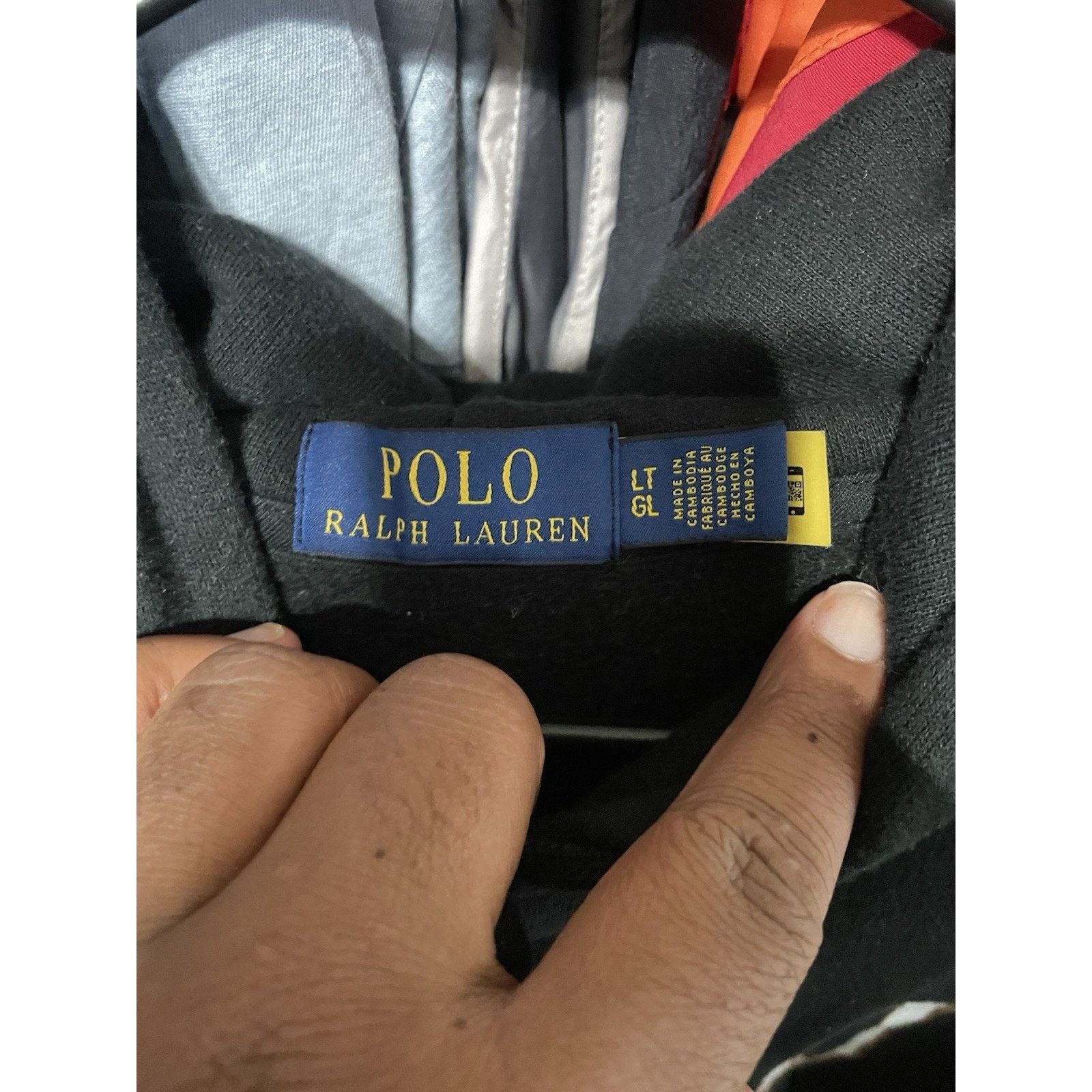 Polo Ralph Lauren Size L- VTG Polo Ralph Lauren Men's Black Hoodie $168 Retail Size US L / EU 52-54 / 3 - 3 Thumbnail