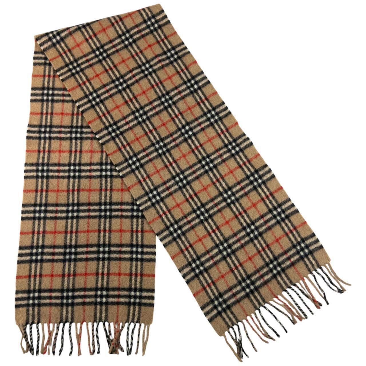 Burberry Vintage Burberry Nova Check Tassel Scarf Size ONE SIZE - 4 Thumbnail