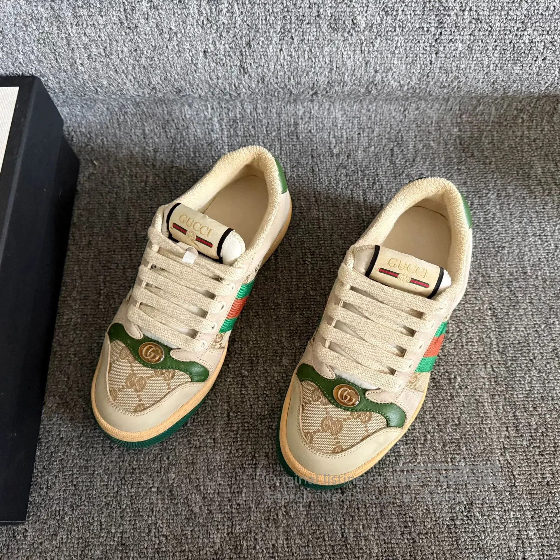 Gucci Gucci Distressed Green Tail Sneakers 35.5. Size US 4.5 / IT 34.5 - 2 Thumbnail