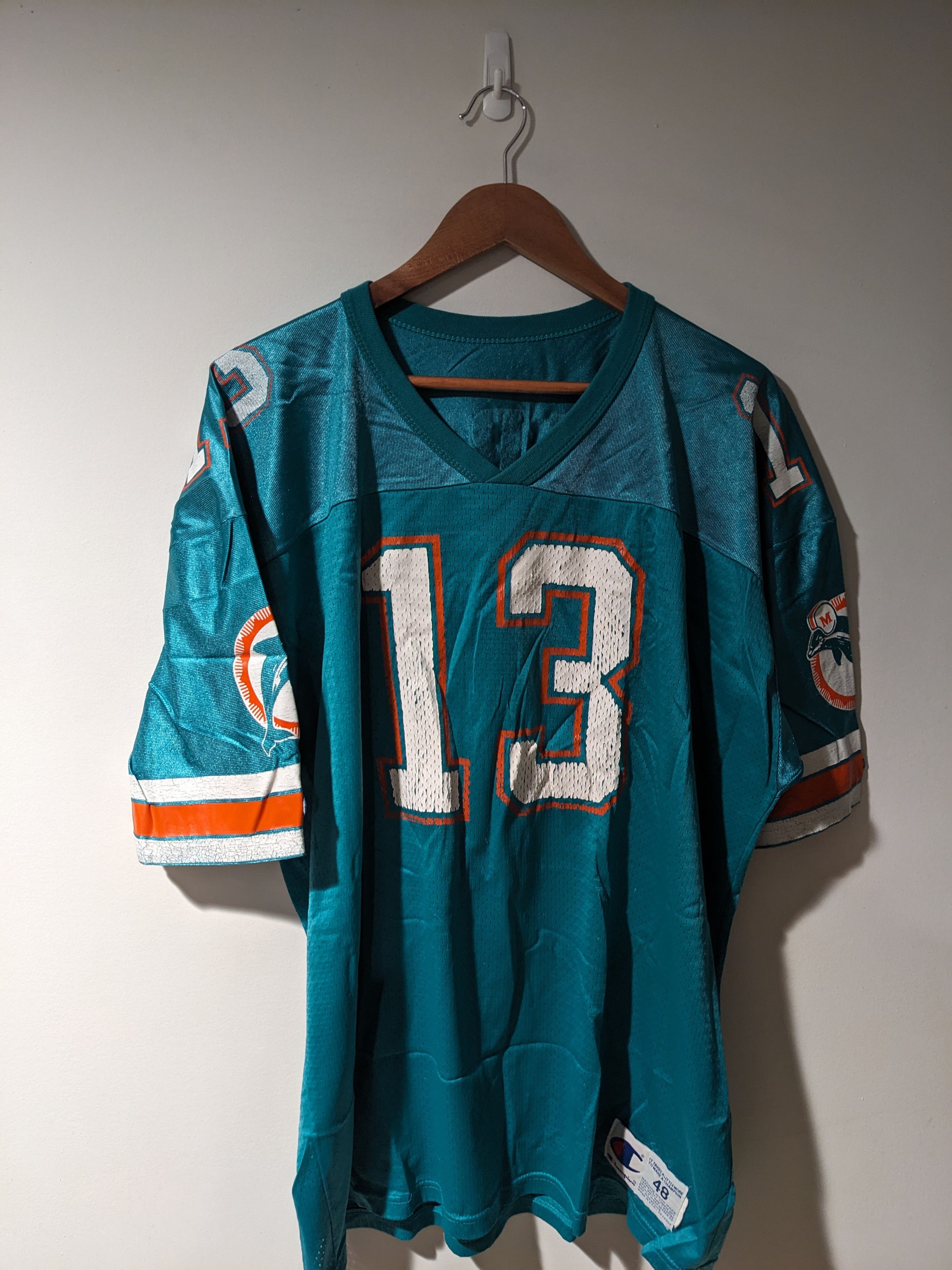 Champion × Vintage Vintage 90s Miami Dolphins Marino Size 48 Football Jersey Size US L / EU 52-54 / 3 - 8 Thumbnail