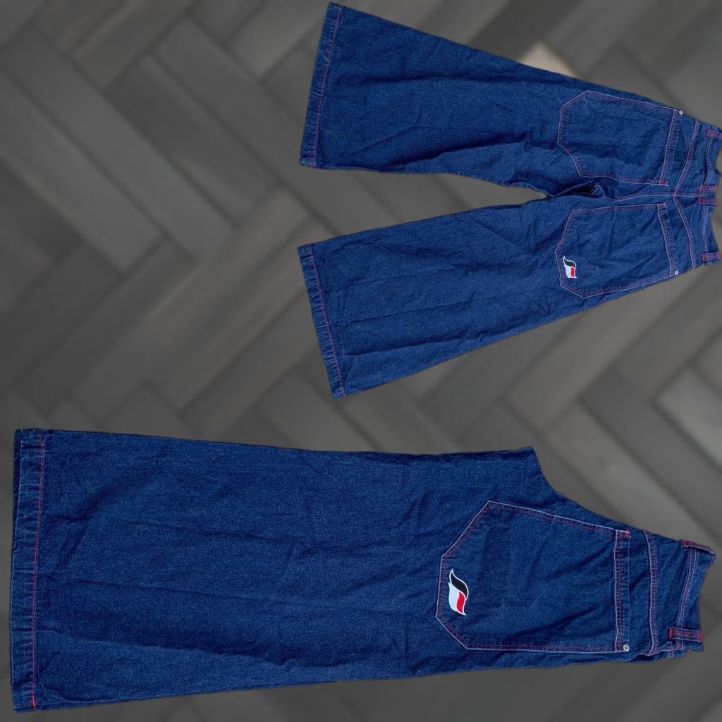 Vintage VINTAGE Kikwear Jeans Hip Hop Style Wide-Leg 28 Men Blue Denim Cotton 1991 Kikwear Size 28 Jeans Size US 28 / EU 44 - 1 Thumbnail