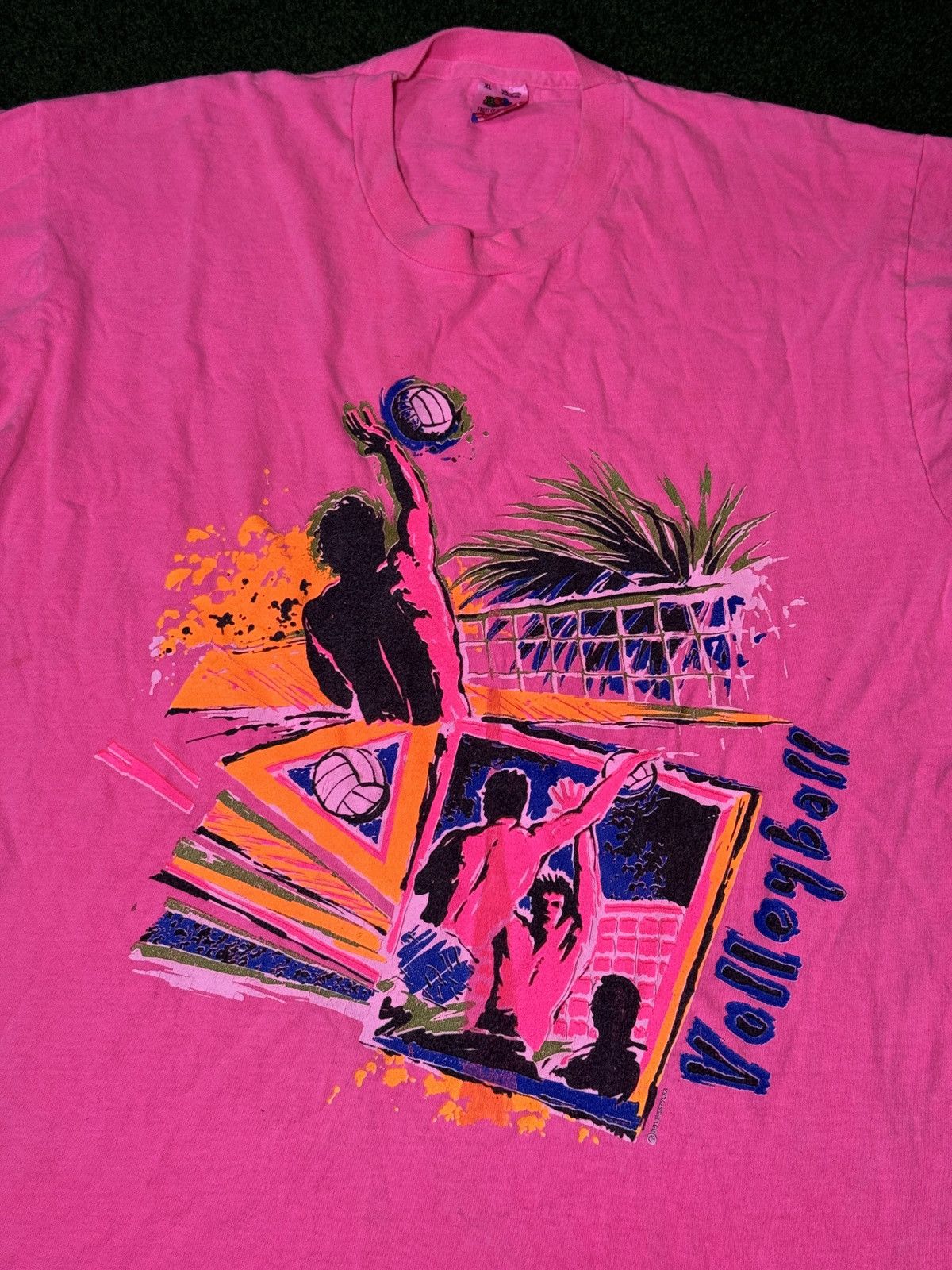 Fruit Of The Loom × Vintage Vintage 90s Beach Volleyball Summer Retro Cali XL T Shirt Size US XL / EU 56 / 4 - 2 Thumbnail