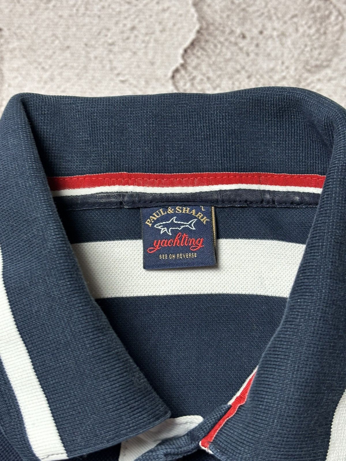 Paul & Shark Paul & Shark polo shirt blue white striped jersey L Size US L / EU 52-54 / 3 - 3 Thumbnail