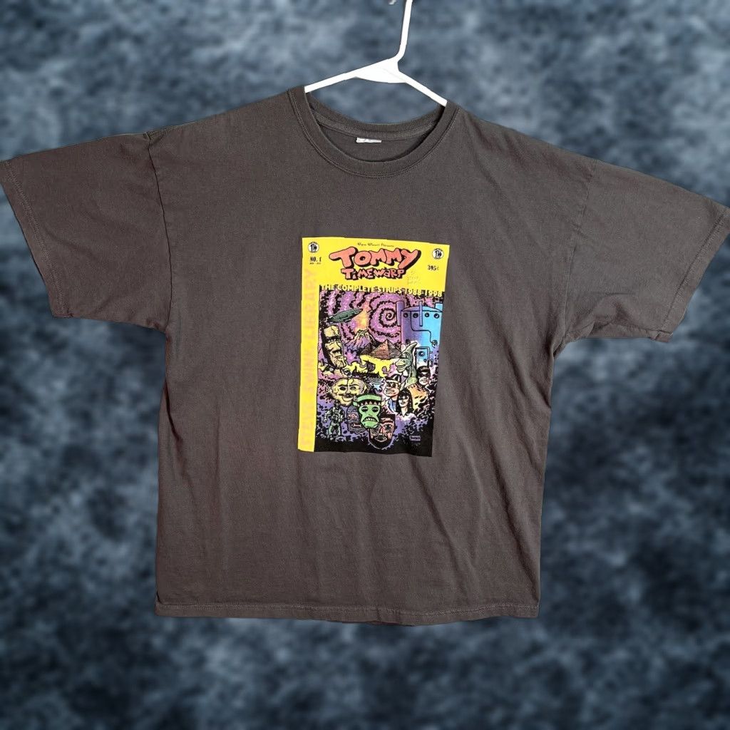 Vintage VINTAGE Tommy Timwarp Steve Swing Library T Shirt Adult Large Gray Mens Size US L / EU 52-54 / 3 - 1 Thumbnail