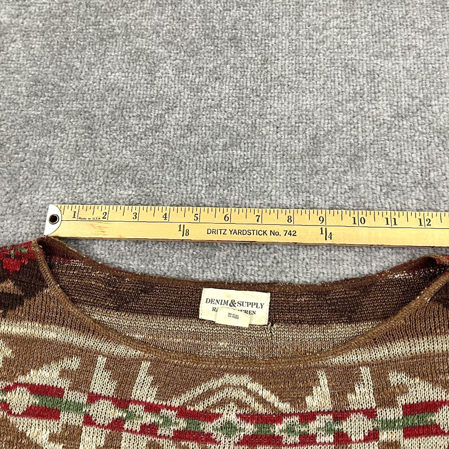Vintage VINTAGE Denim & Supply Ralph Lauren Sweater Shirt Womens Large Southwestern Aztec Lightweight Size L / US 10 / IT 46 - 6 Thumbnail