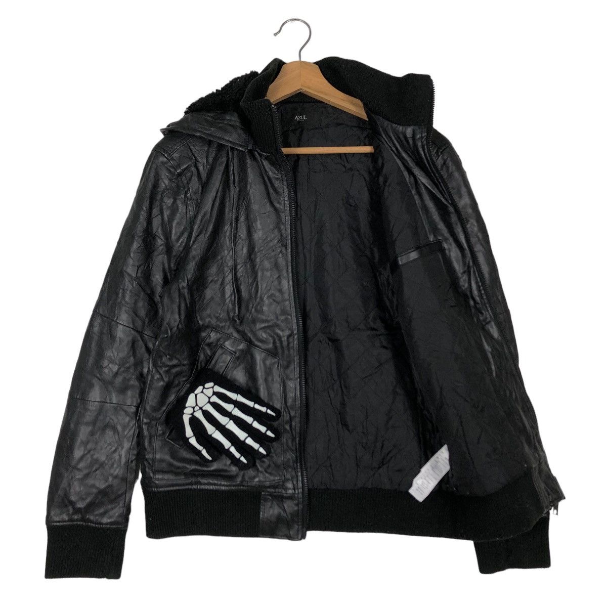 Genuine Leather 🔥90’s Soft Leather Bomber Jacket Azul Japan Made Size US S / EU 44-46 / 1 - 10 Thumbnail