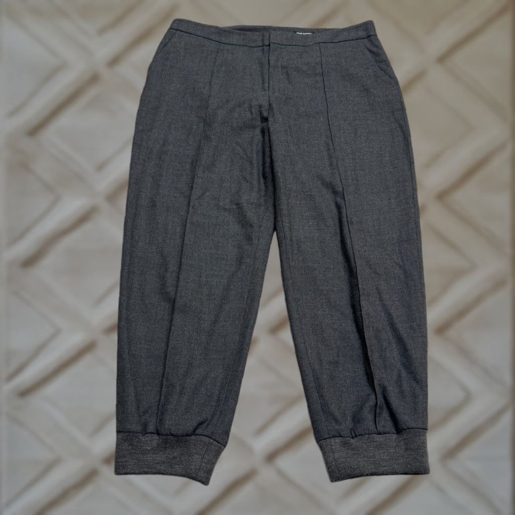 Club Monaco Club Monaco Pants Women 12 Charcoal Gray Wool Blend Tapered Jogger Trouser 37x26 Size 34" / US 12 / IT 48 - 1 Thumbnail