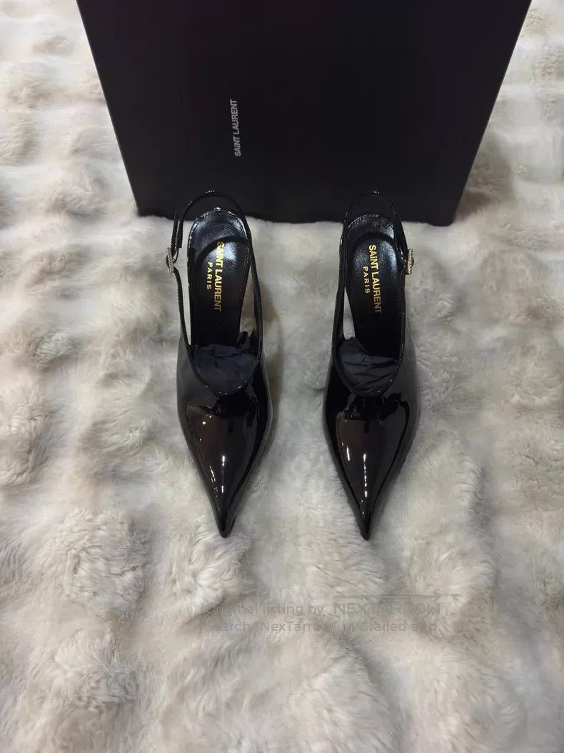 Saint Laurent Paris Saint Laurent Paris Crystal Rhinestone Patent Leather Poin Size US 6.5 / IT 36.5 - 5 Thumbnail
